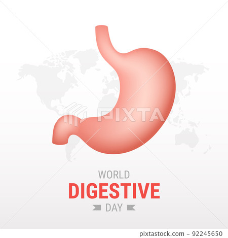 World Digestive day on white background 92245650