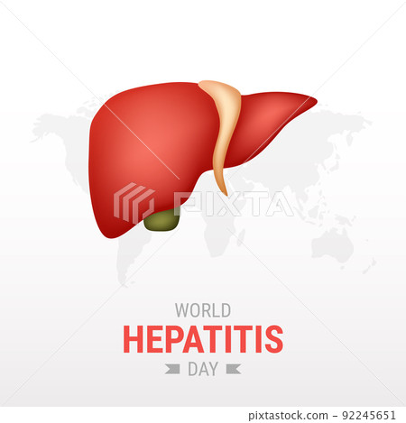 World Hepatitis day on white background 92245651