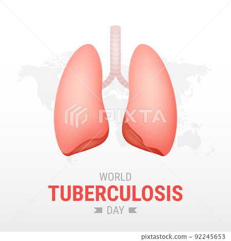 World Tuberculosis day on white background 92245653