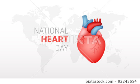 World heart day on white background 92245654