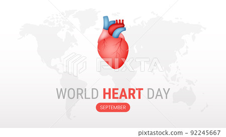 World heart day on white background World heart day on white background 92245667