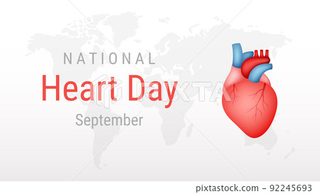 World heart day on white background 92245693