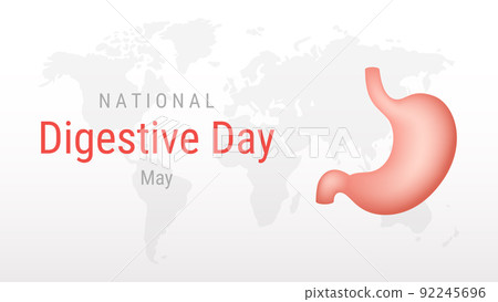 World Digestive day on white background World Digestive day on white background 92245696