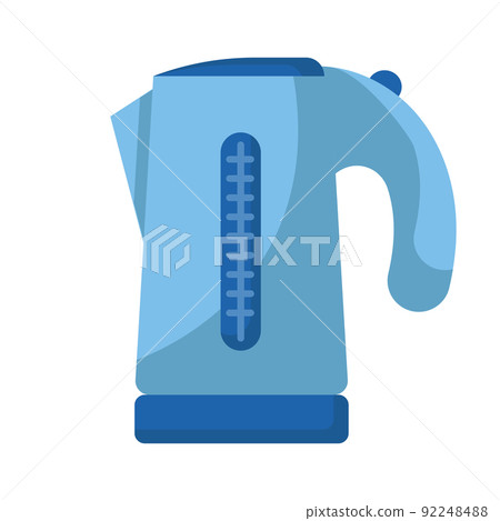 Water kettle cartoon electric and retro teapot. Hot galss or metal pot kitchenware vector illustration set. Coffie teakettle equipment and drawing house appliance. Tea kitchen boiler device drink 92248488