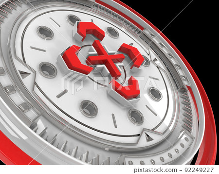 Abstract 3d industrial design circular shape. 3d rendering illustration Abstract 3d industrial design circular shape. 3d rendering illustration 92249227