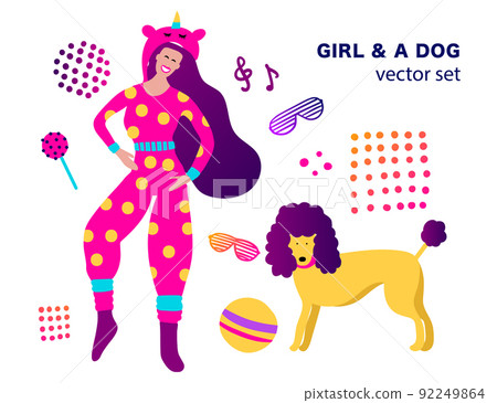 80's style girl pajama party clip art 80's style girl pajama party clip art 92249864
