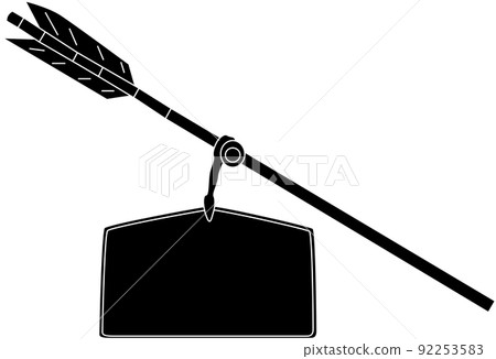 Silhouette material of votive tablet and guardian arrow 92253583