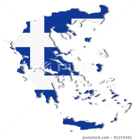 Greece map on white background with clipping path 3d illustration Greece map on white background with clipping path 3d illustration 92254491