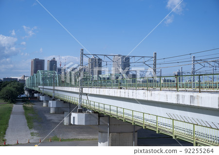 Arakawa Bridge and Shingashi Bridge in the north of Akabane 92255264