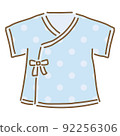 Light blue short underwear, baby clothes, vector illustrations of newborn clothes, single item 92256306