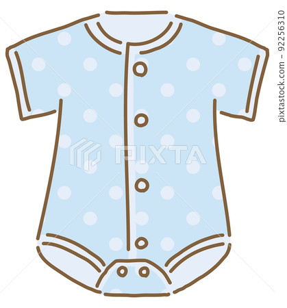 Light blue rompers underwear, baby clothes, vector illustrations of newborn clothes, single item Light blue rompers underwear, baby clothes, vector illustrations of newborn clothes, single item 92256310