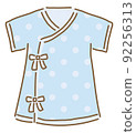 Light blue long underwear, baby clothes, vector illustrations of newborn clothes, single item 92256313