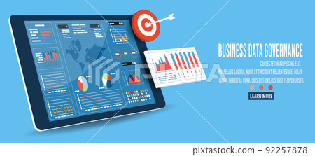 3D isometric business data governance concept with technology security, data security, data protection, research, analysis, Development and science technology. Vector illustration eps10 3D isometric business data governance concept with technology security, data security, data protection, research, analysis, Development and science technology. Vector illustration eps10 92257878