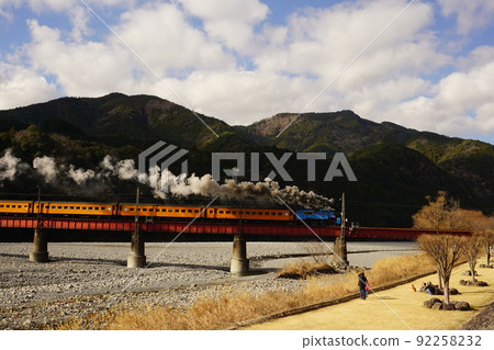 Thomas the Tank Engine on the Oigawa Railway passing through Kawane Onsen 92258232
