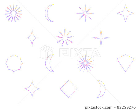 Glitter icon set (also in the background) _Dream Kawa color scheme_Break line 92259270
