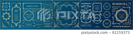 Fashionable Halloween motif frame design, ivy-like pattern. 92259373