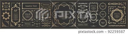 Fashionable Halloween motif frame design, ivy-like pattern. 92259387