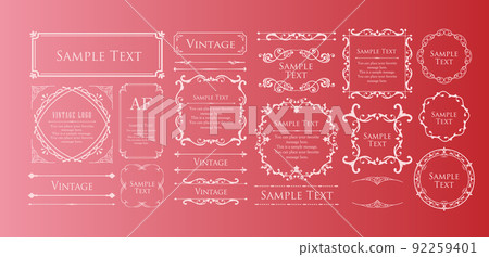Fashionable Halloween motif frame design, ivy-like pattern. Fashionable Halloween motif frame design, ivy-like pattern. 92259401