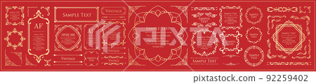 Fashionable Halloween motif frame design, ivy-like pattern. Fashionable Halloween motif frame design, ivy-like pattern. 92259402