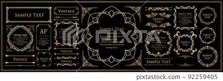 Fashionable Halloween motif frame design, ivy-like pattern. 92259405