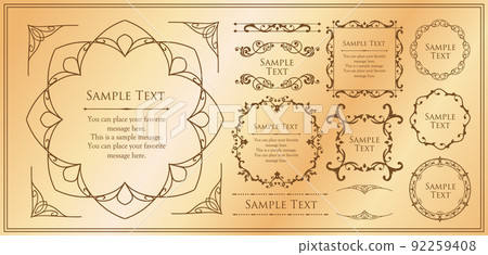 Fashionable Halloween motif frame design, ivy-like pattern. 92259408