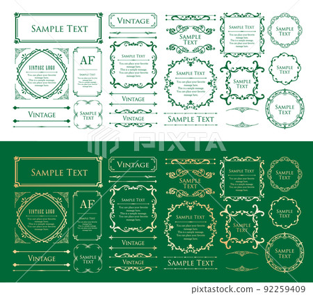 Fashionable Halloween motif frame design, ivy-like pattern. 92259409