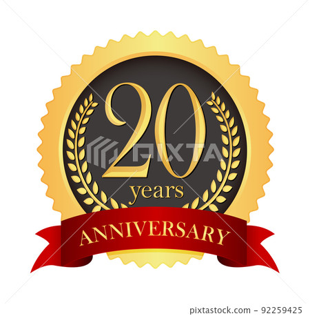 Golden Anniversary Medal Icon Illustration (Anniversary / Anniversary) / 20th Anniversary 92259425