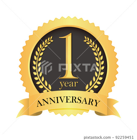 Golden Anniversary Medal Icon Illustration (Anniversary / Anniversary) / 1st Anniversary Golden Anniversary Medal Icon Illustration (Anniversary / Anniversary) / 1st Anniversary 92259451