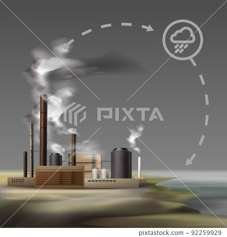 Chemical factory smoke 92259929