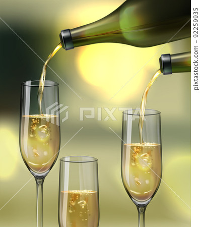Glasses of champagne Glasses of champagne 92259935