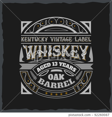 Vintage label design with lettering composition on dark background. T-shirt design. Vintage label design with lettering composition on dark background. T-shirt design. 92260087
