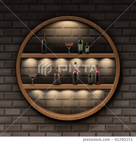 Round wooden shelves 92260151