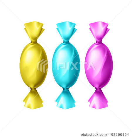 Colorful candies in foil 92260164