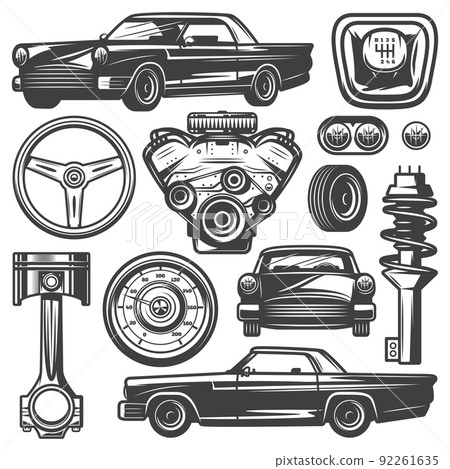Vintage Car Components Collection 92261635