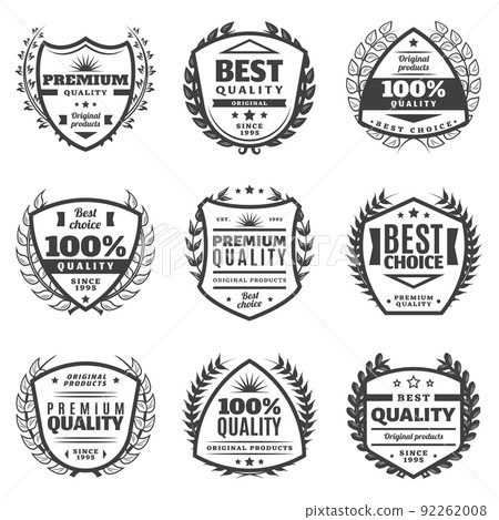 Vintage Monochrome Advertising Labels Set Vintage Monochrome Advertising Labels Set 92262008