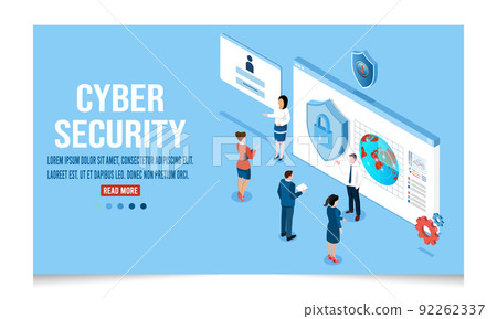 3D isometric Cyber security concept with cloud data under the protection, data privacy, antivirus, encryption, Secure information transfer. Vector illustration eps10 3D isometric Cyber security concept with cloud data under the protection, data privacy, antivirus, encryption, Secure information transfer. Vector illustration eps10 92262337