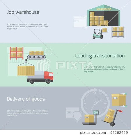 Warehouse Flat Banner Set 92262439