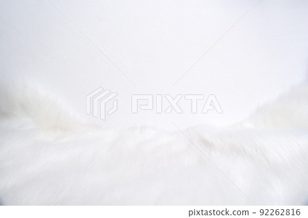 White fluffy rug and background with copy space to decorate text,soft focus 92262816