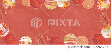 Japanese style background material that feels the autumn season 92263284