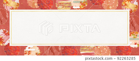 Japanese style background material that feels the autumn season 92263285