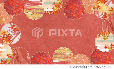 Japanese style background material that feels the autumn season 92263290