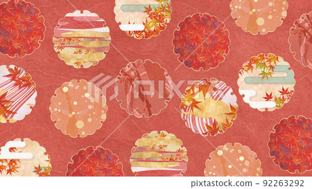 Japanese style background material that feels the autumn season 92263292