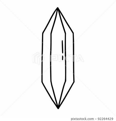 Magic crystal on white background. Vector doodle illustration. Magic crystal on white background. Vector doodle illustration. 92264429