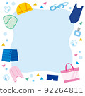 Illustration frame for swimming school and school swimming 92264811