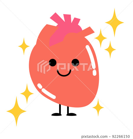 Cute and energetic internal organs heart 92266150