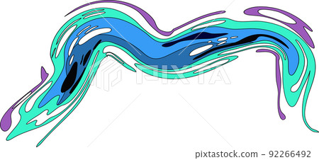 Color Liquid Wave flow element. Abstract colorful shape. 92266492