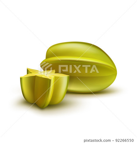 Whole and half cut carambola 92266550