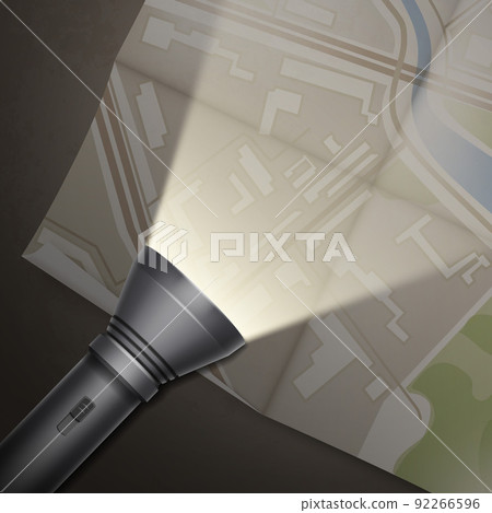 Turned on flashlight Turned on flashlight 92266596