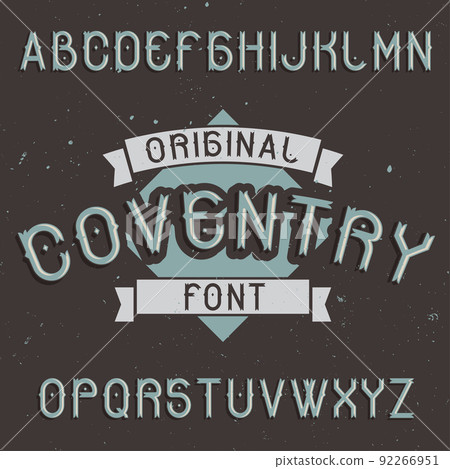 Vintage label typeface 92266951