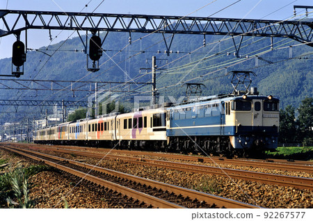 2003 EF65 1128 Ozashiki train Asuka running on the Tokaido line 92267577